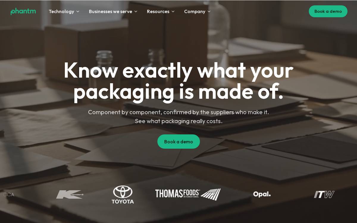 Phantm website preview