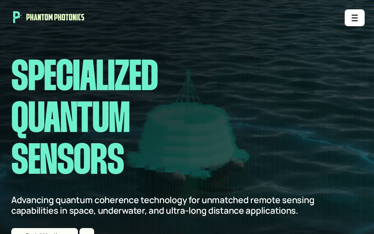 Phantom Photonics Inc. website preview