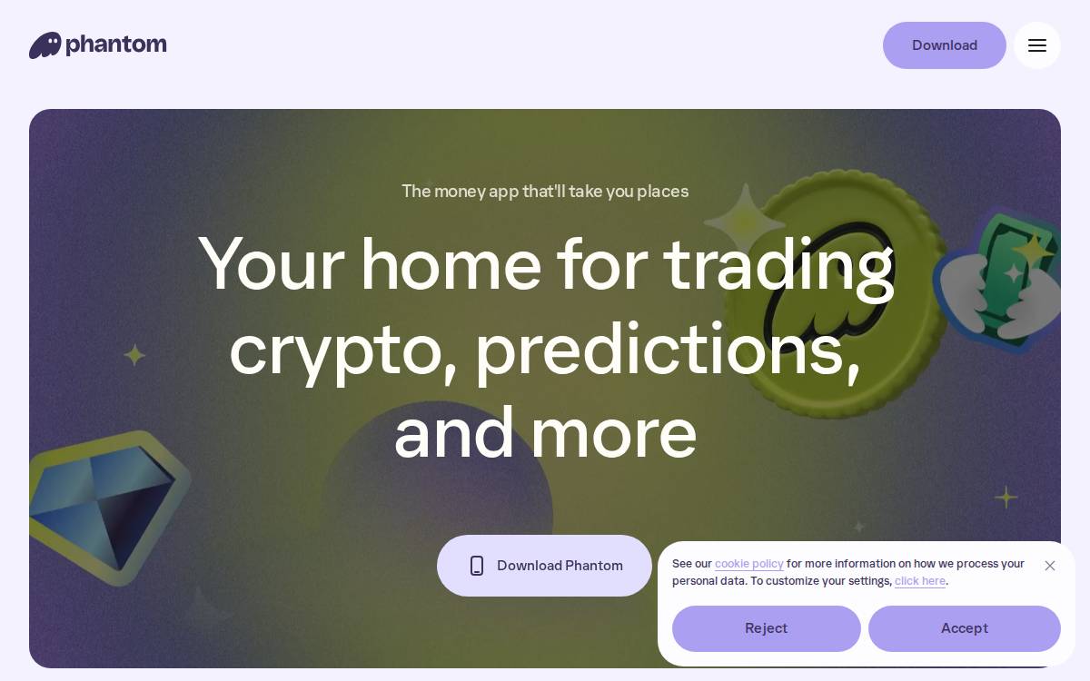 Phantom website preview