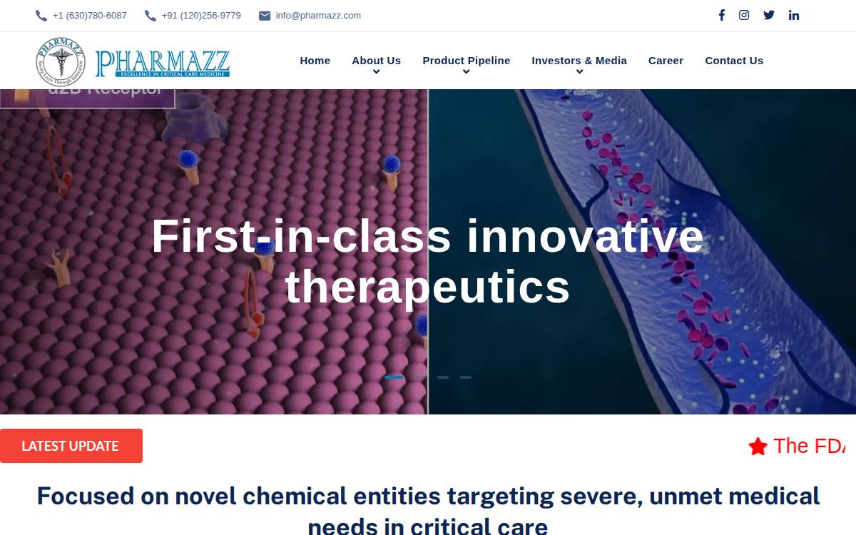 Pharmazz website preview