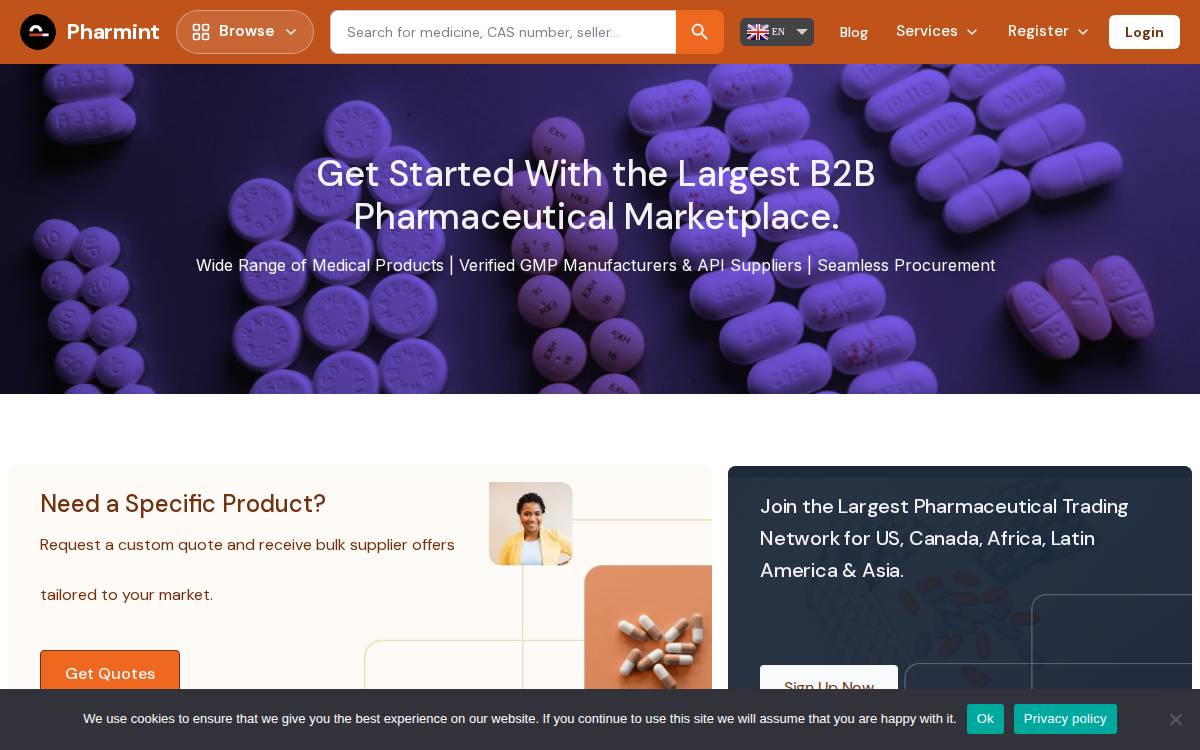 Pharmint website preview