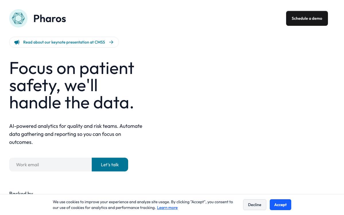 Pharos website preview