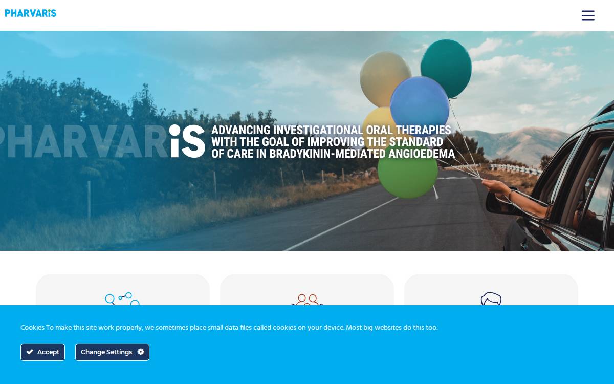 Pharvaris website preview