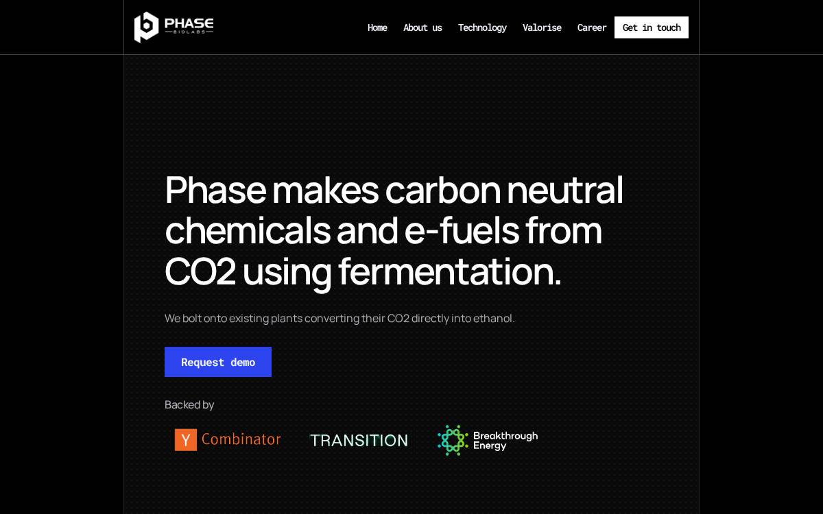 Phase Biolabs website preview