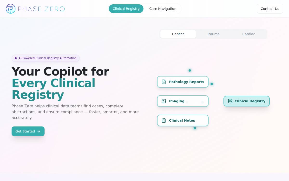 Phase Zero website preview