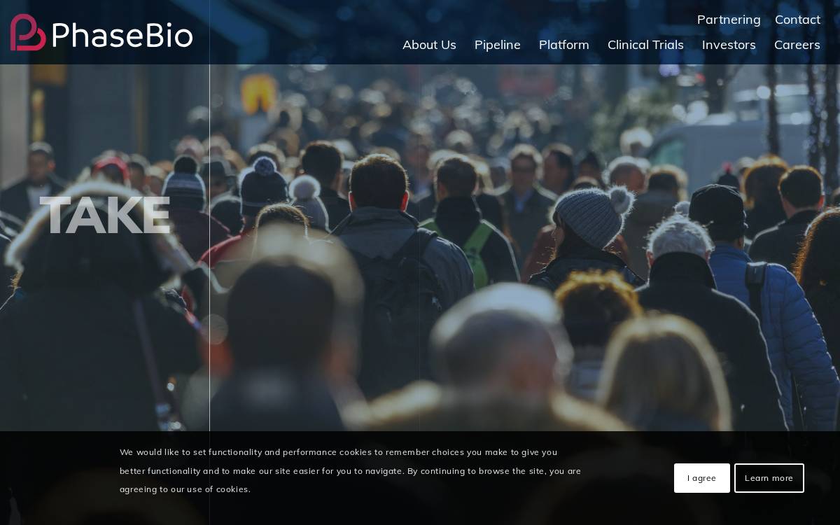PhaseBio Pharmaceuticals website preview