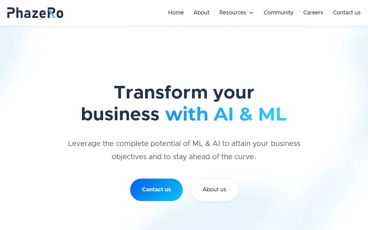 PhazeRo website preview