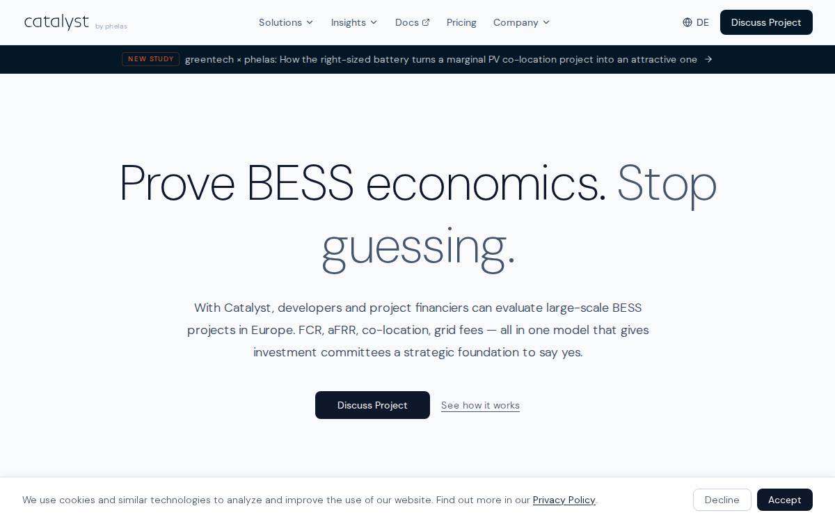 Phelas website preview