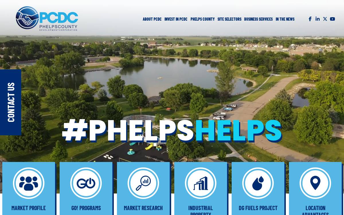 Phelps County Development Corporation website preview