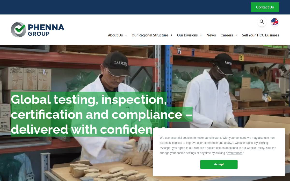 Phenna Group website preview