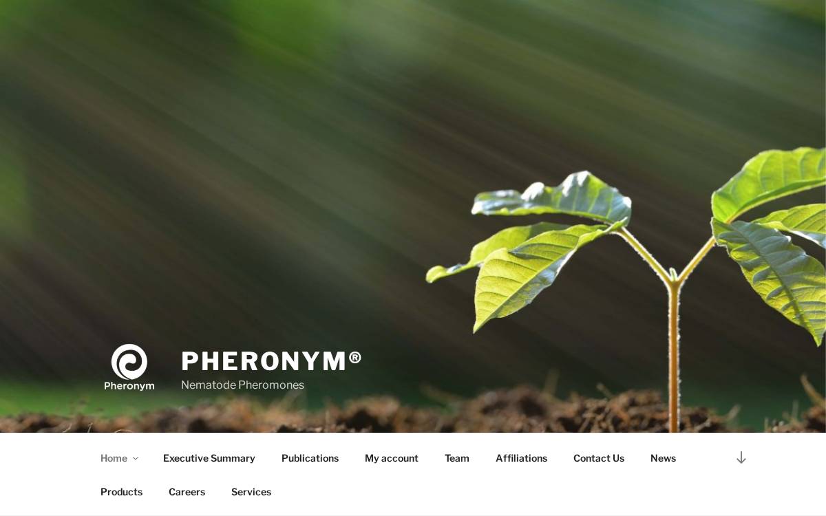PHERONYM INC website preview