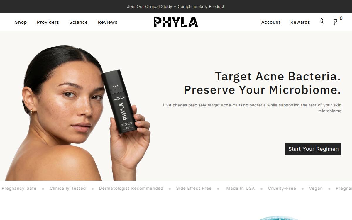 Phi Therapeutics website preview