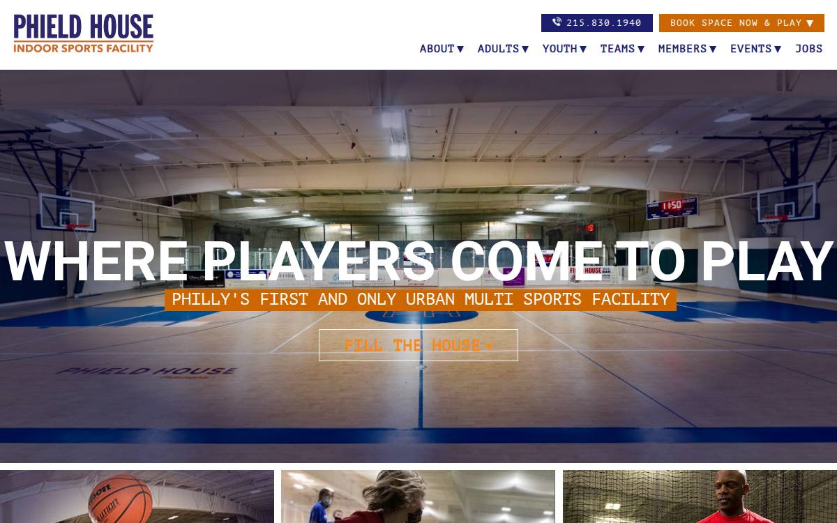 Phield House website preview