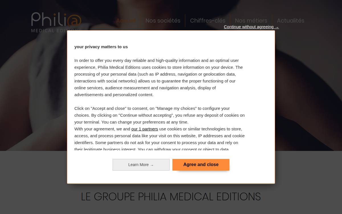 Philia Medical Editions website preview