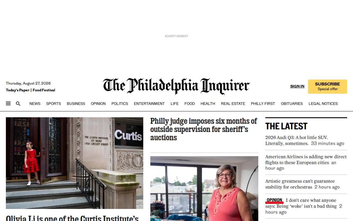 Philly website preview