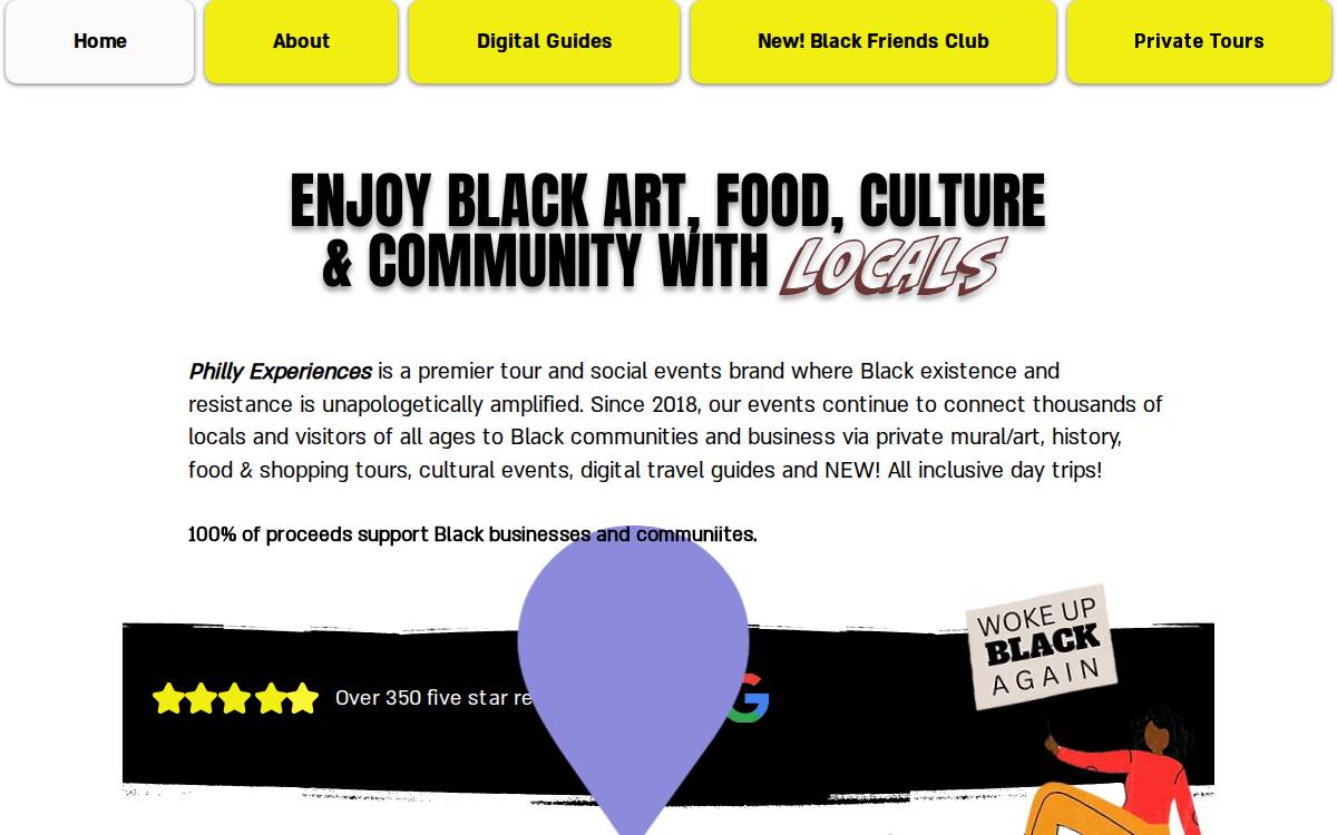 Philly Experiences website preview