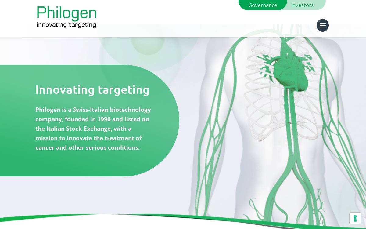 Philogen website preview
