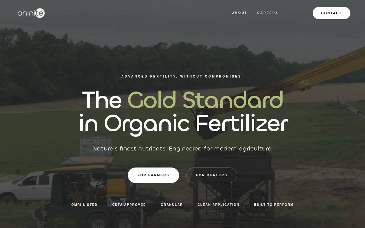 Phinite website preview