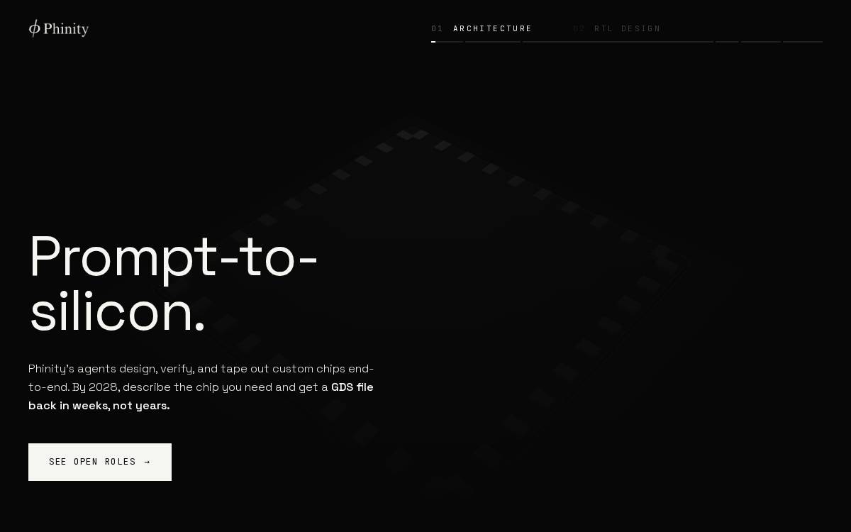 Phinity website preview