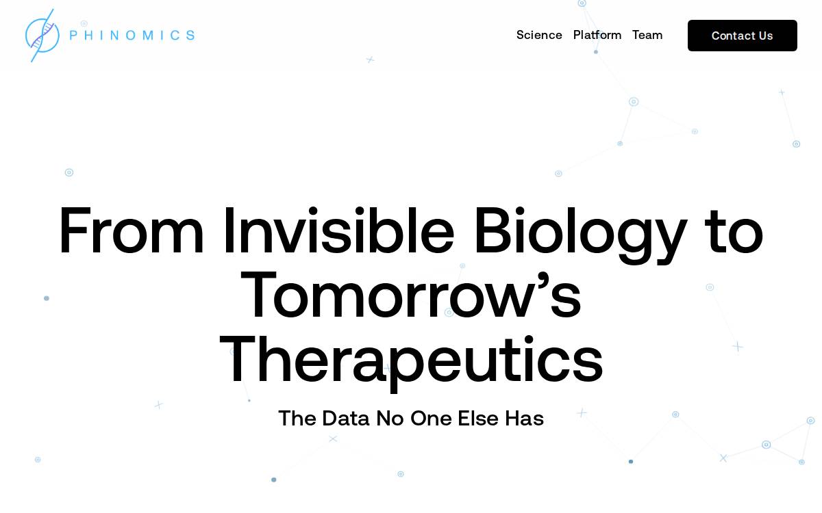Phinomics website preview