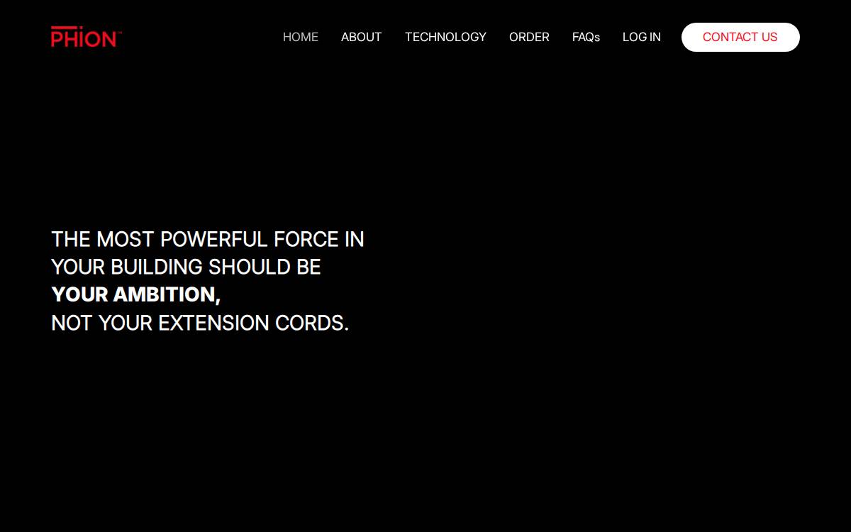 PHION Technologies website preview
