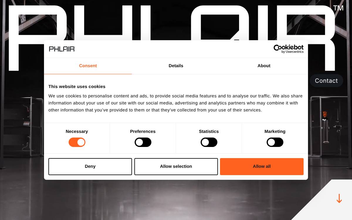 Phlair website preview