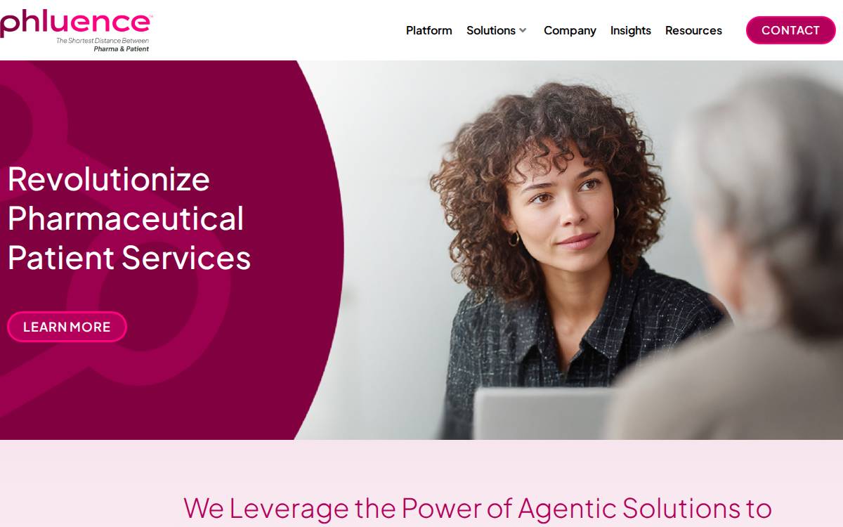 Phluence website preview