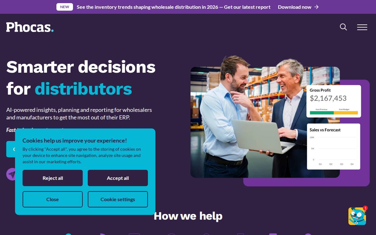 Phocas Software website preview