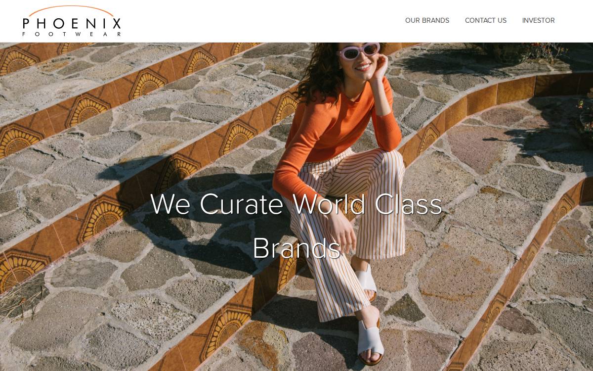 Phoenix Footwear Group website preview