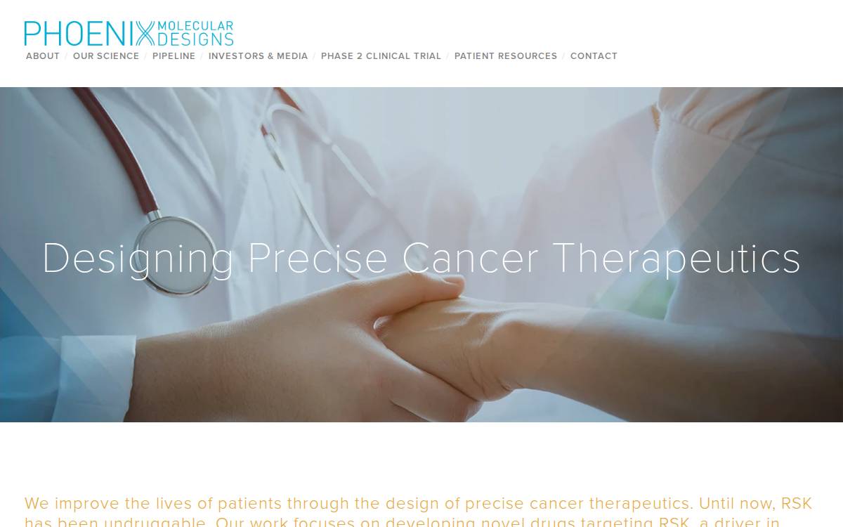 Phoenix Molecular Designs website preview