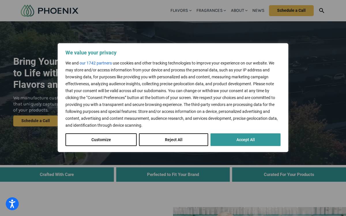 Phoenixaromas website preview