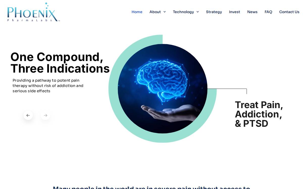 Phoenix PharmaLabs website preview