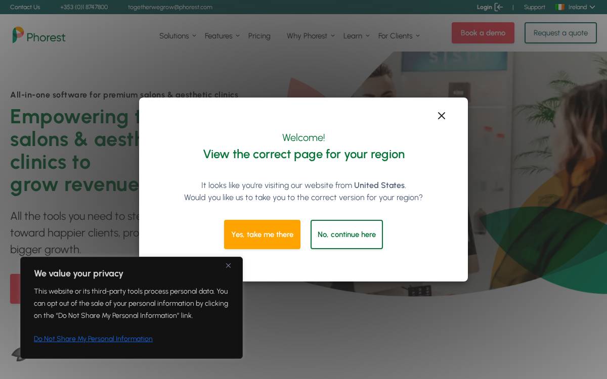 Phorest website preview