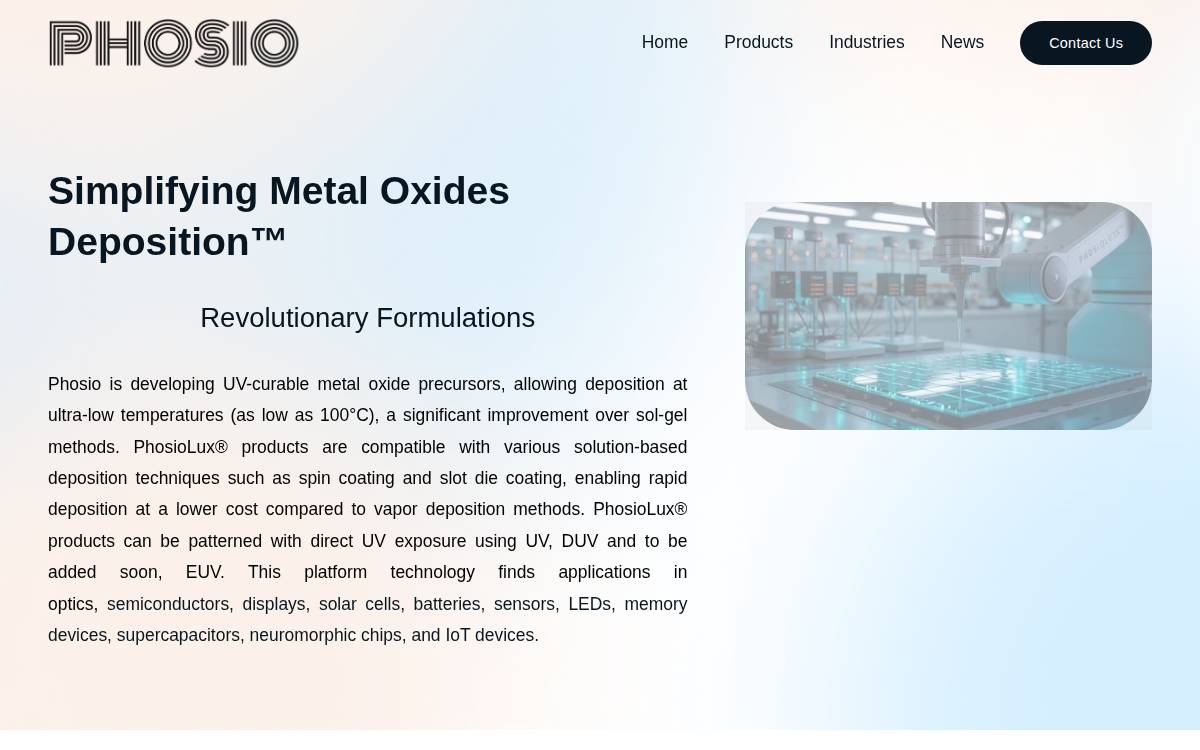 Phosio website preview