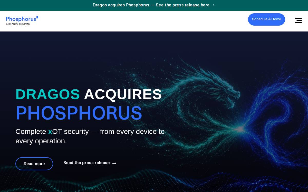 Phosphorus Cybersecurity website preview