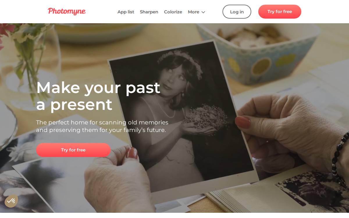 Photomyne website preview