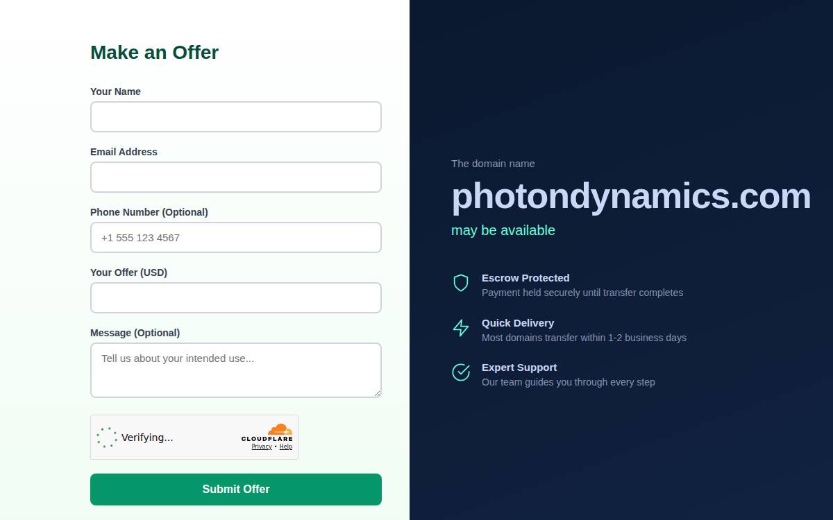 Photon Dynamics, Inc. website preview