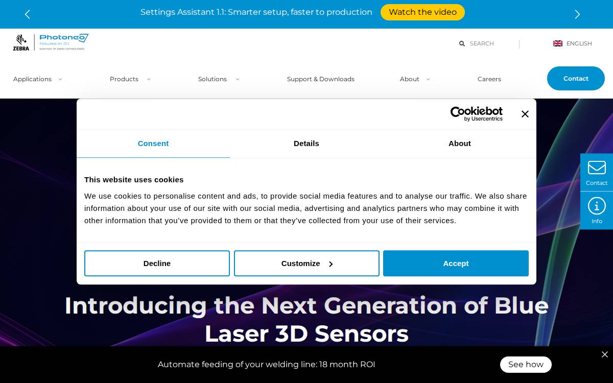 Photoneo website preview