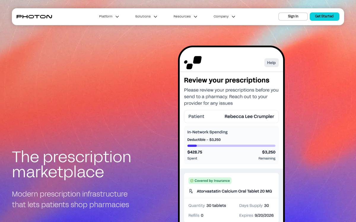 Photonhealth website preview
