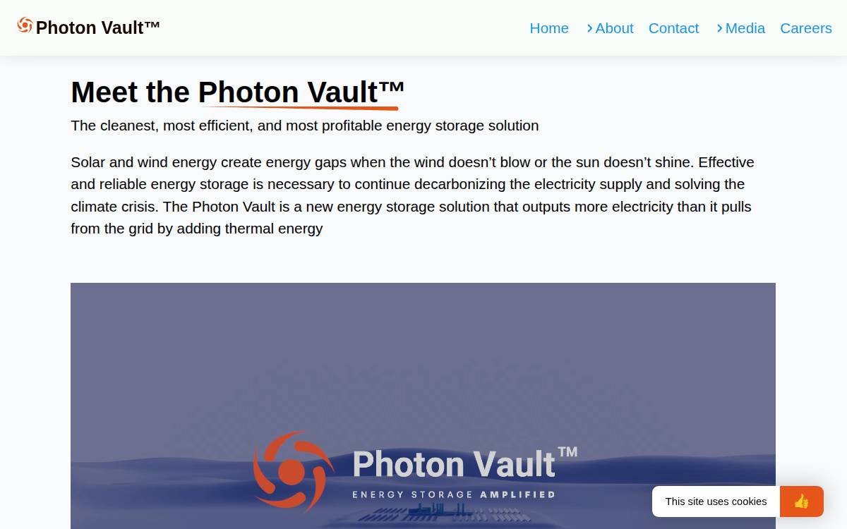 Photon Vault website preview