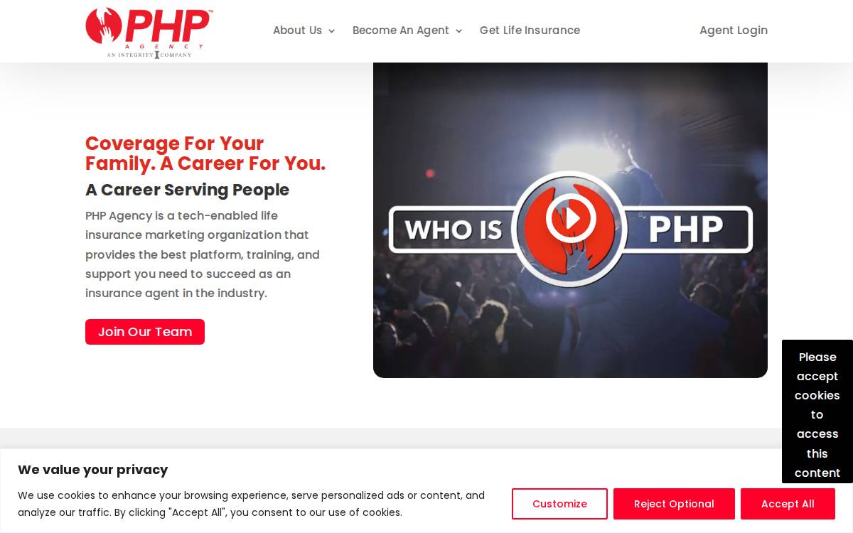 PHP Agency website preview