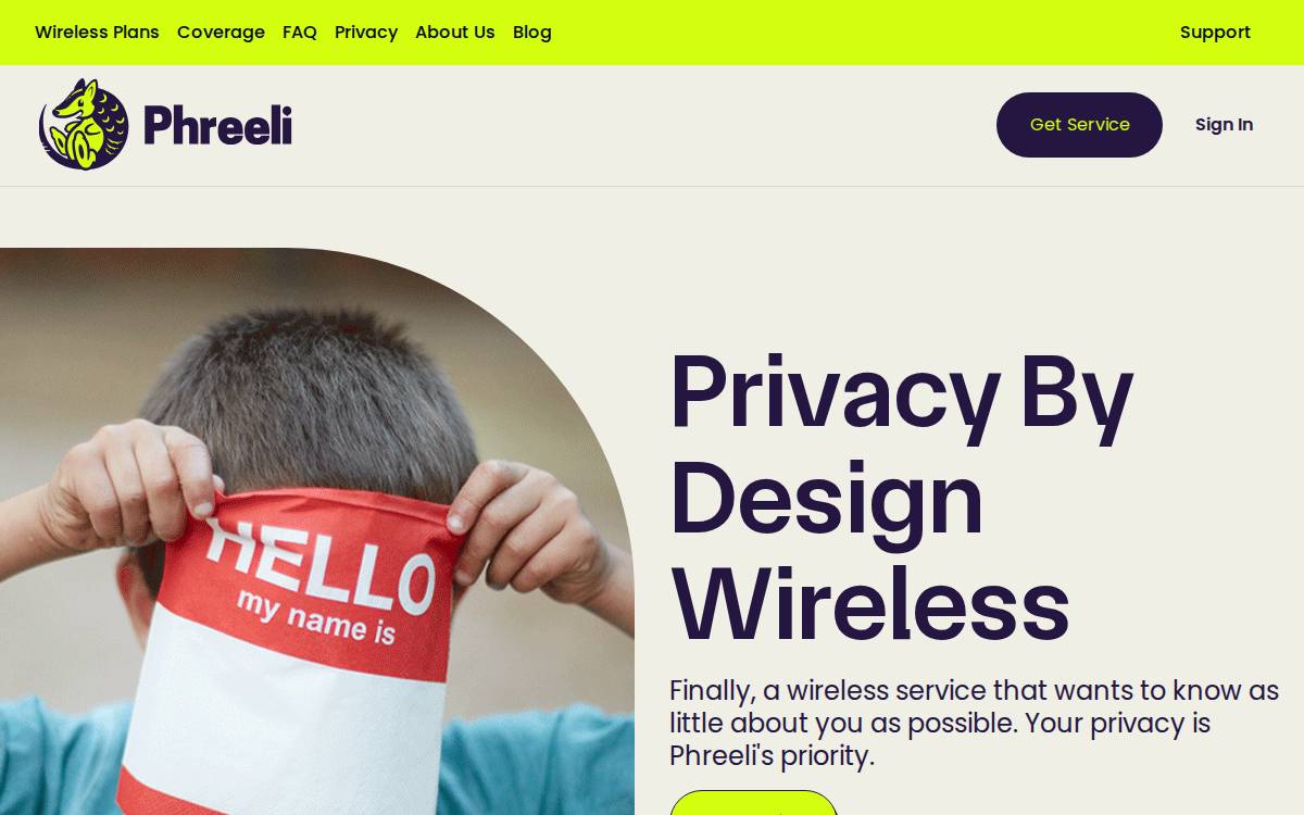 Phreeli website preview