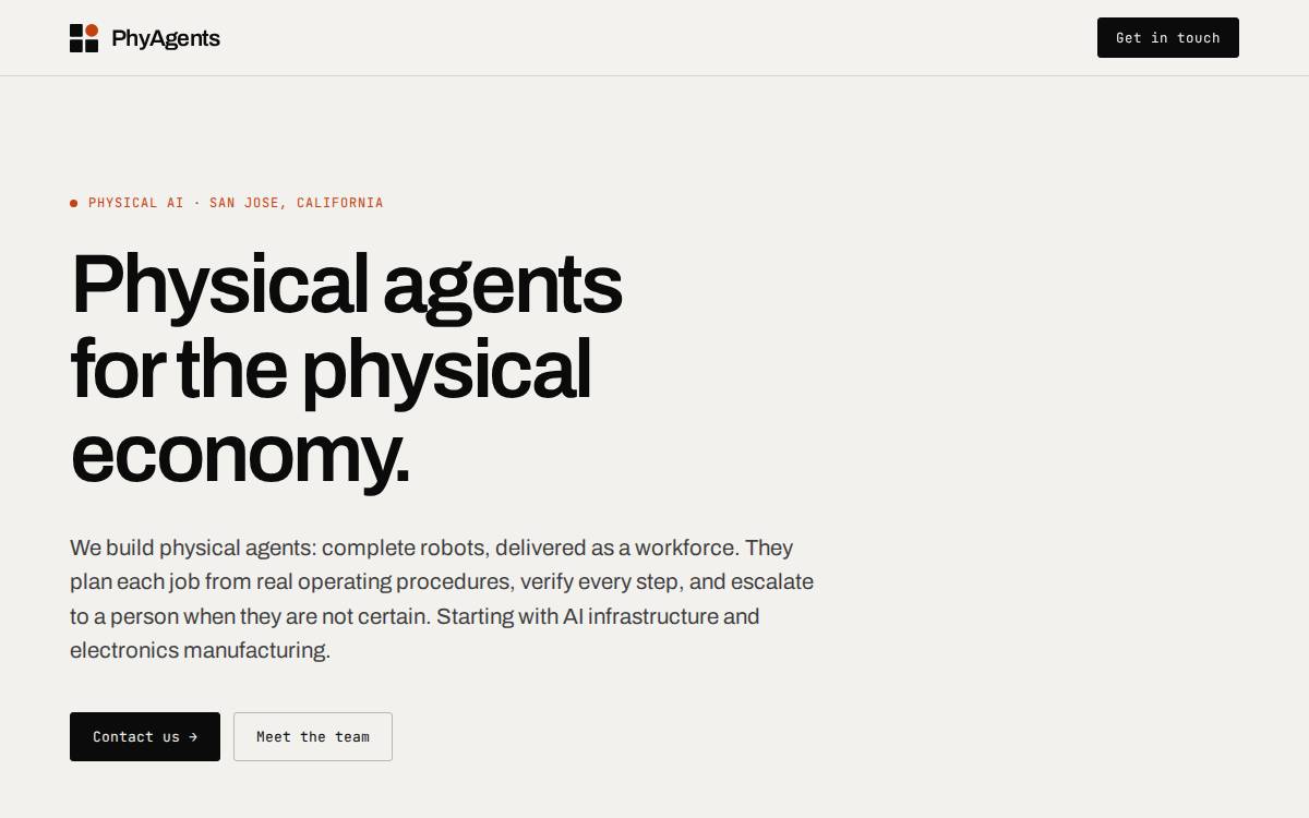 PhyAgents website preview