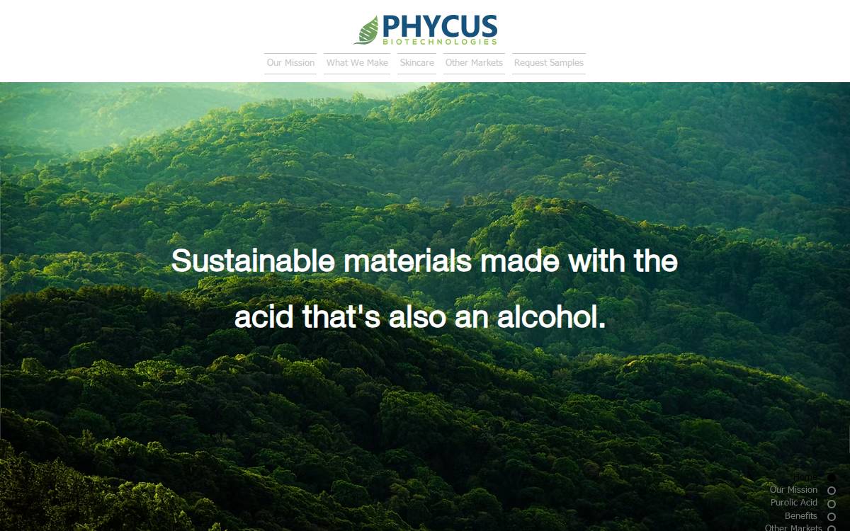 Phycus website preview