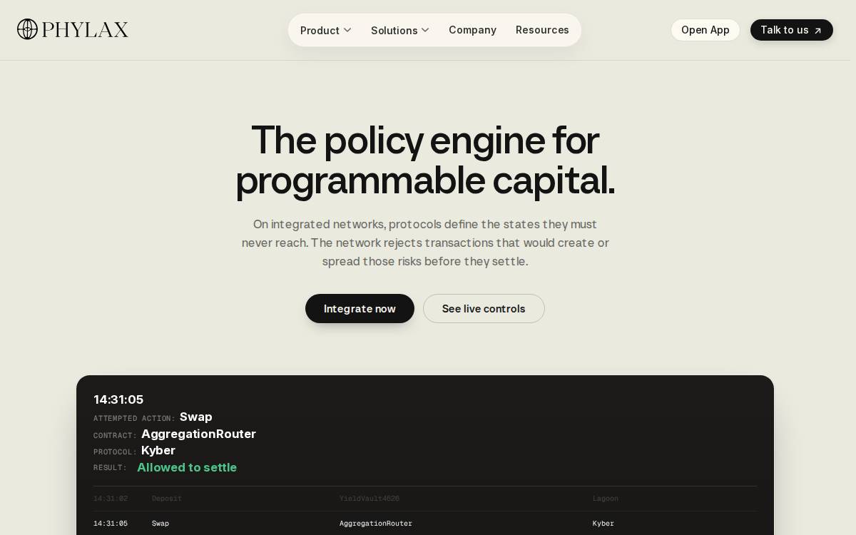 Phylax website preview