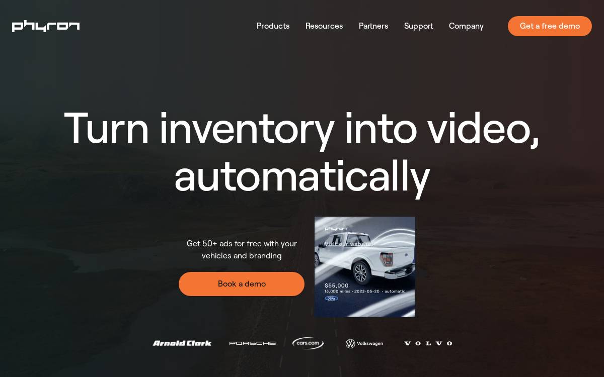 Phyron website preview