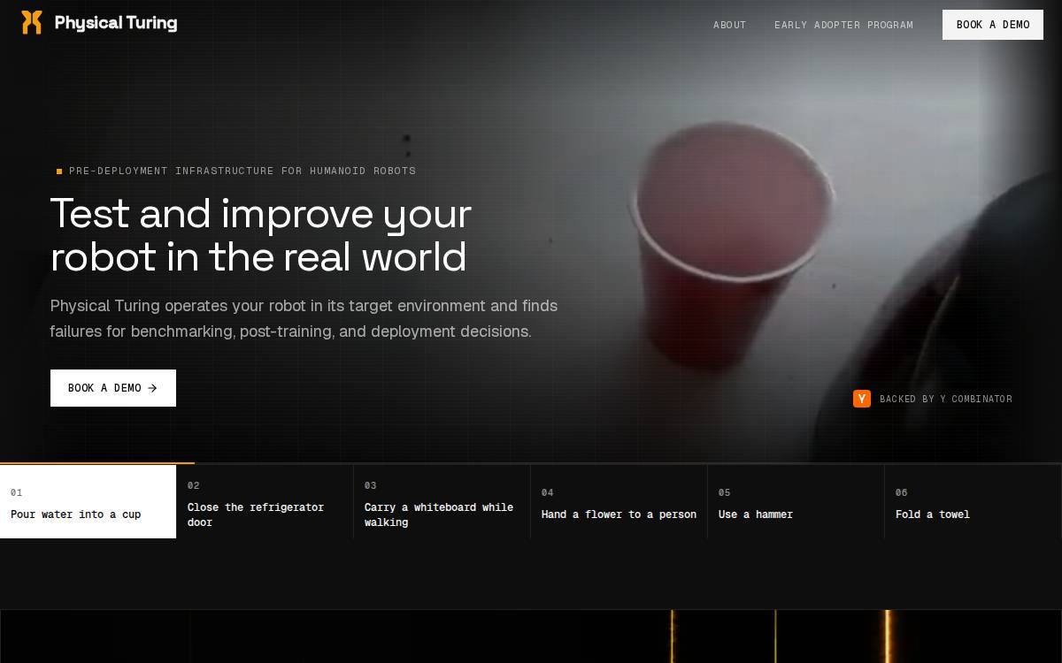 Physical Turing website preview