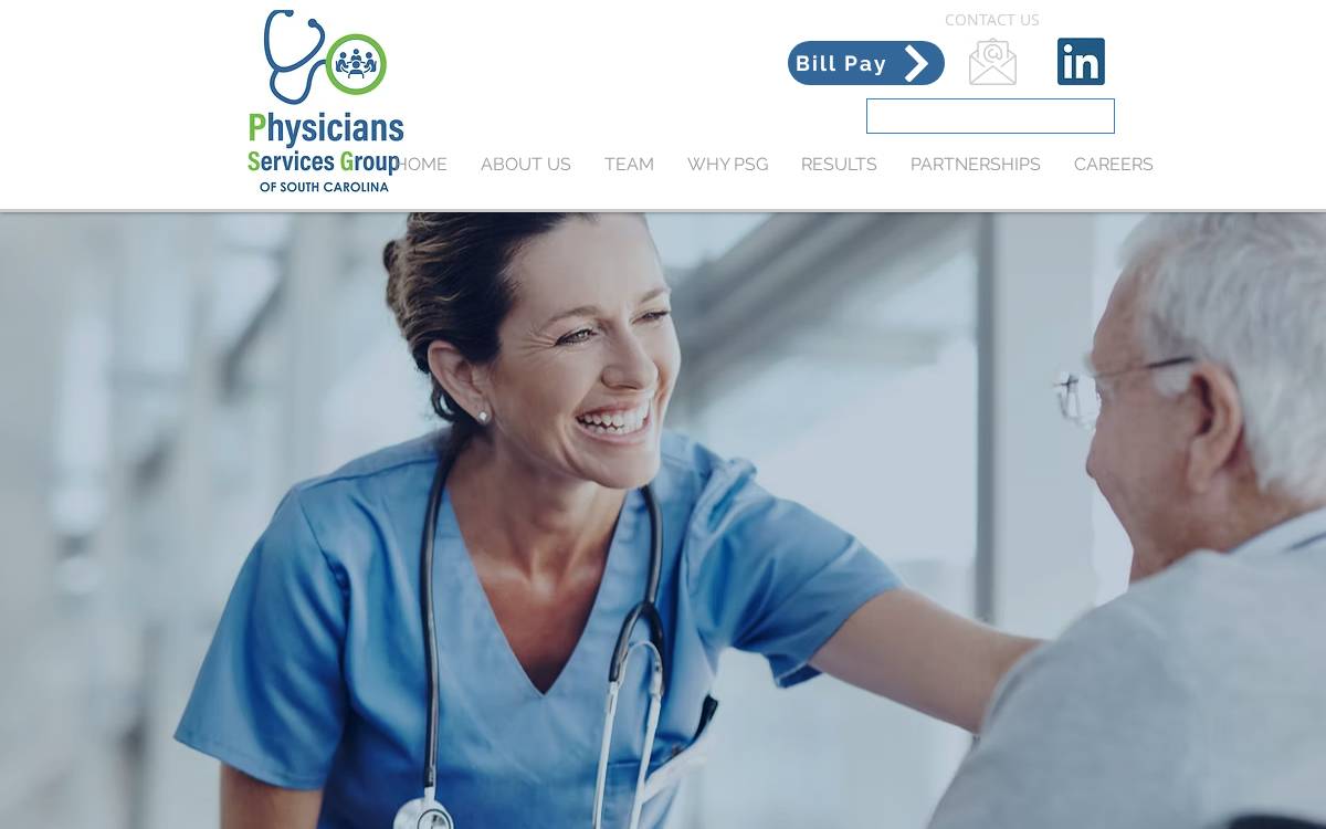 Physician Services Group website preview