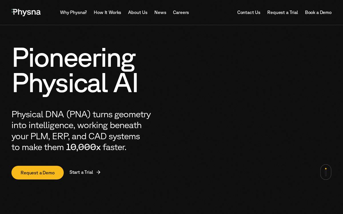Physna website preview