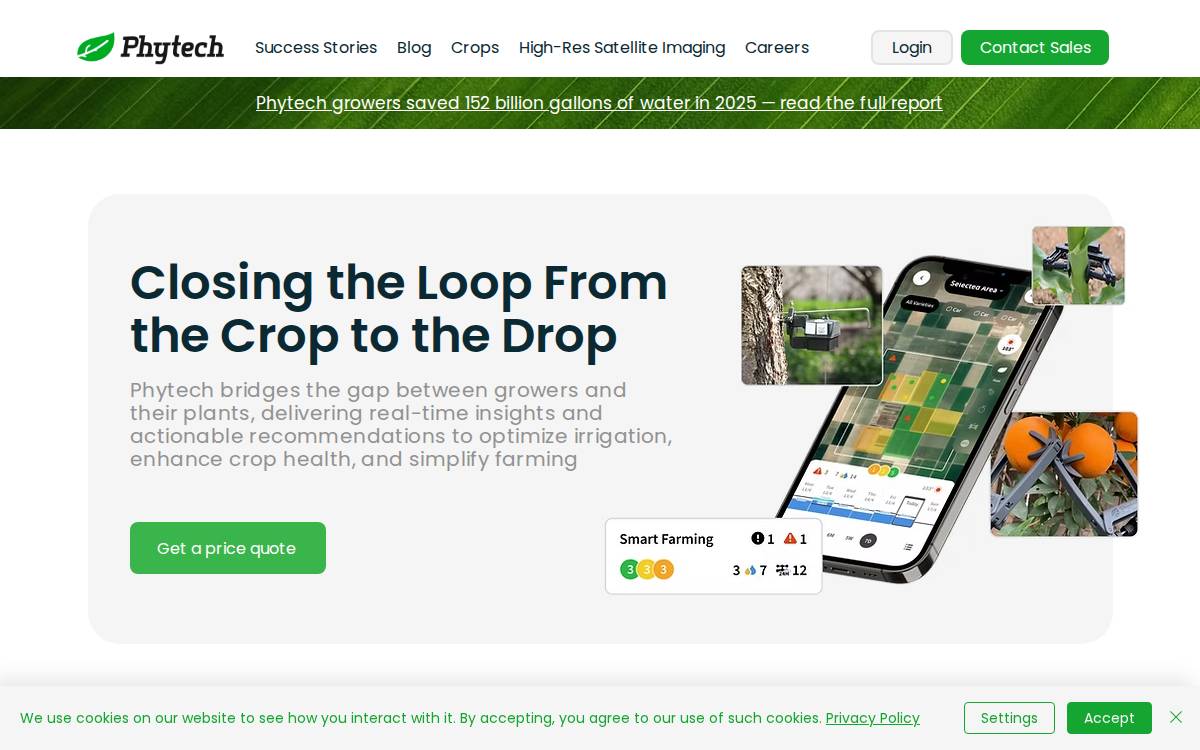 Phytech website preview